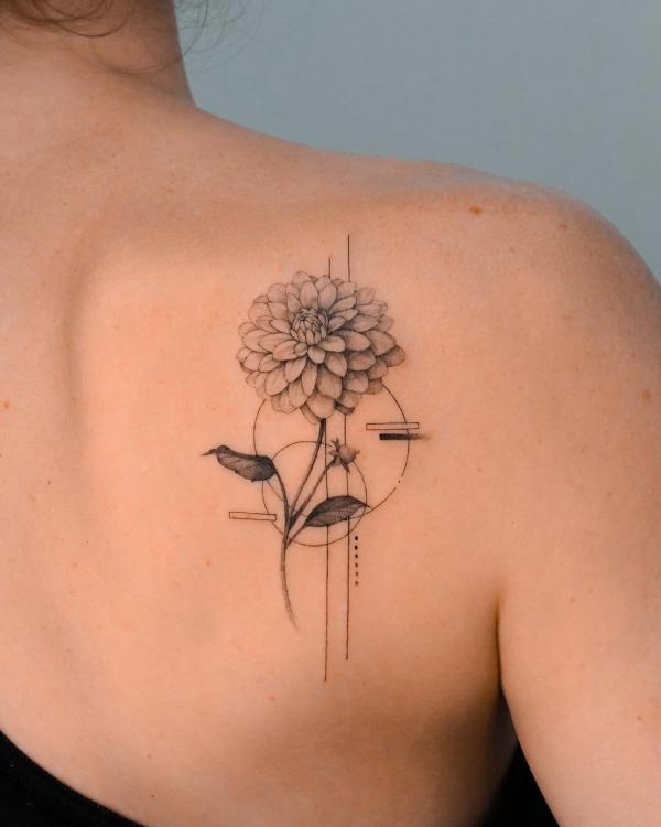 70 Colorful Dahlia Tattoo Designs with Meanings Art and Design