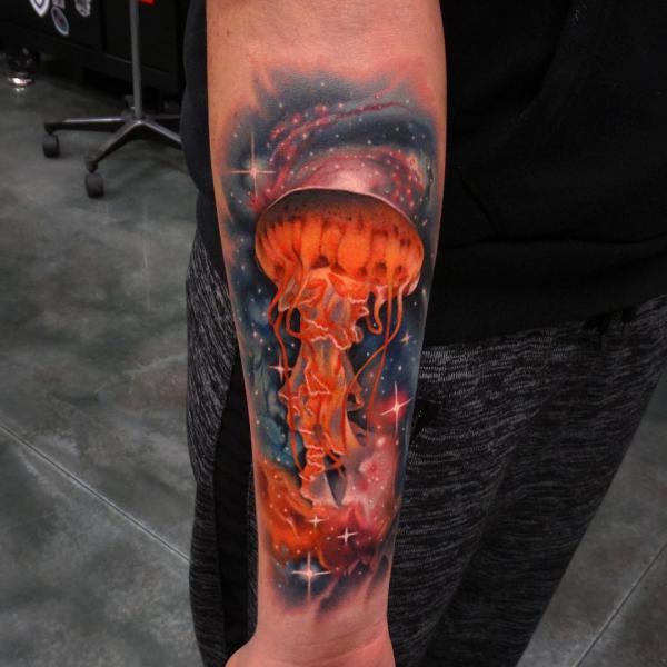 Jellyfish and stars tattoo