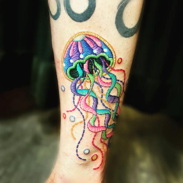 Jellyfish patch tattoo