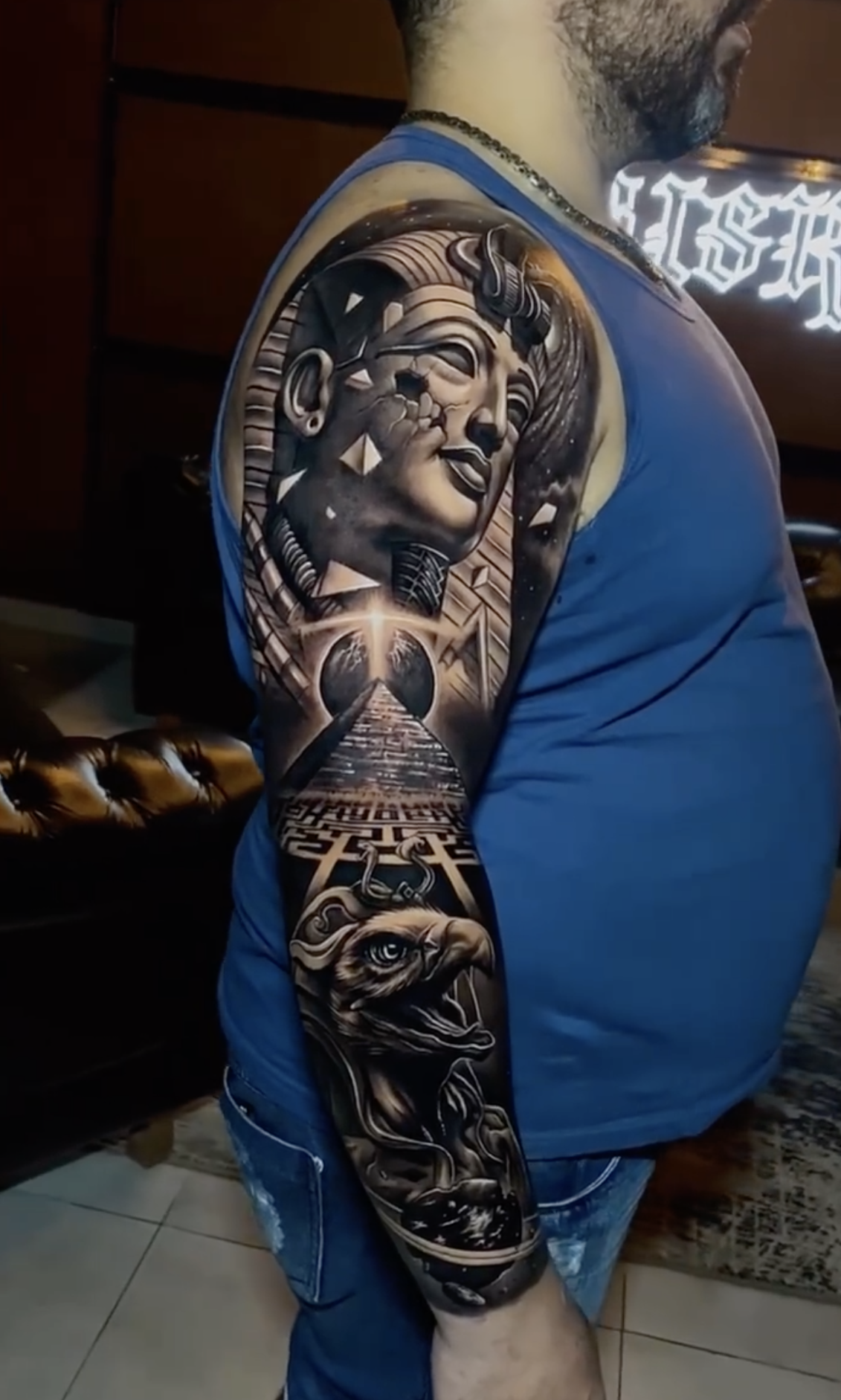 King Tut and God Ra tattoo