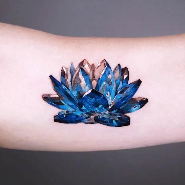 Lotus diamond tattoo