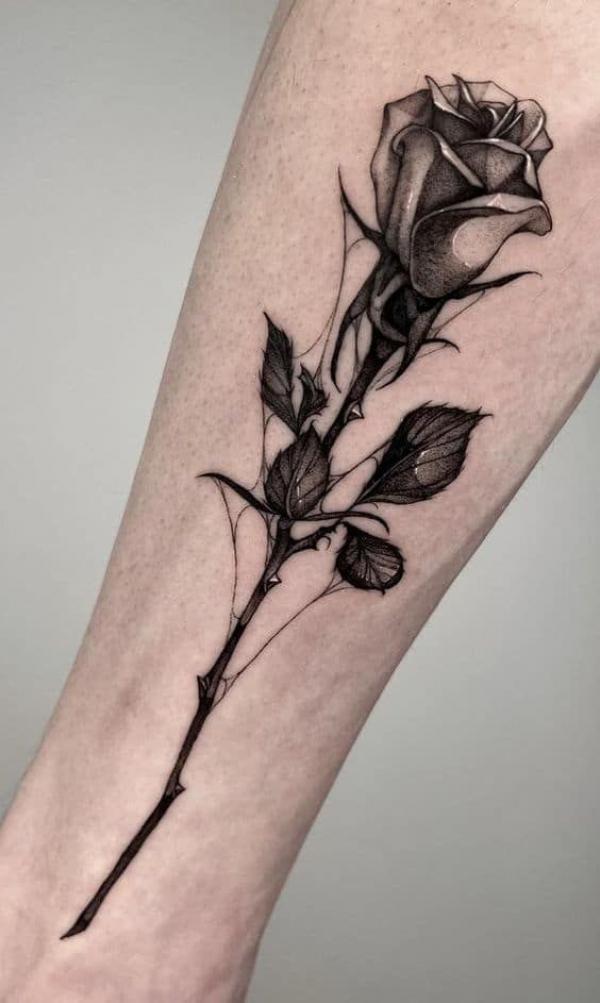 40 Rose with Thorns Tattoos with Meaning Art and Design