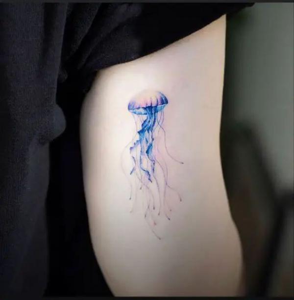 Small jellyfish tattoo