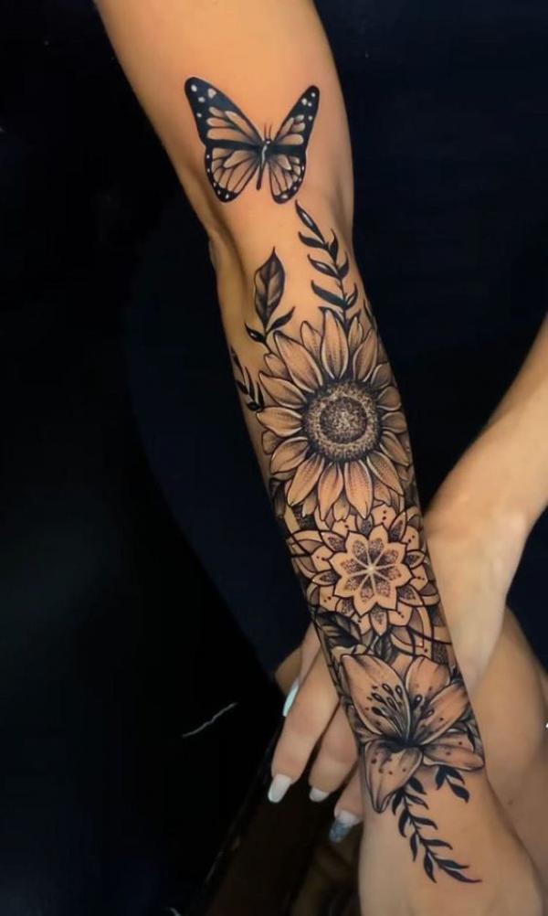45 Sunflower and Butterfly Tattoo Designs Ideas for Your Next Ink