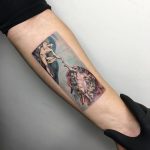 The Creation of Adam painting tattoo