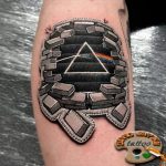 The dark side of the moon and wall