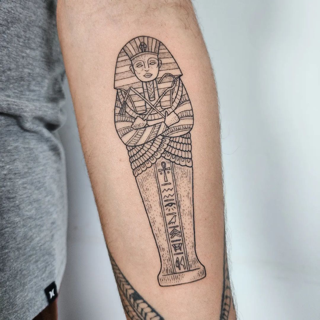 Tutankhamun Sarcophagus tattoo