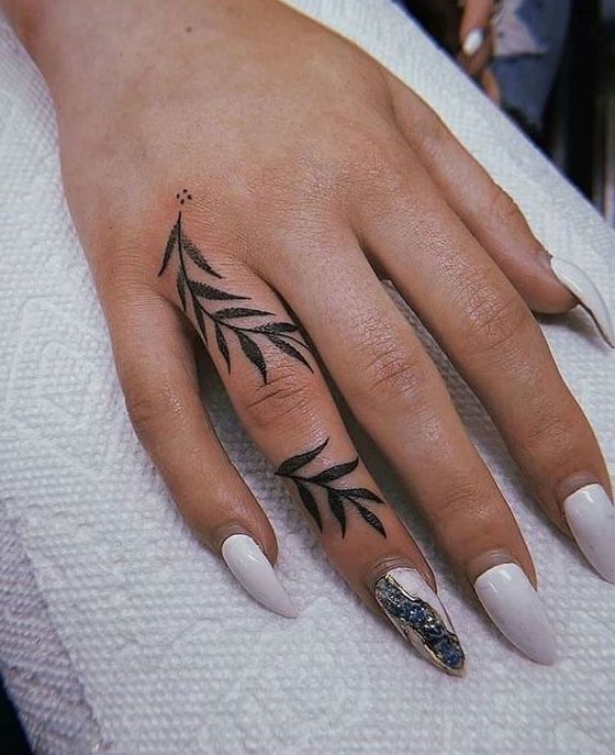 Willow tree finger tattoo