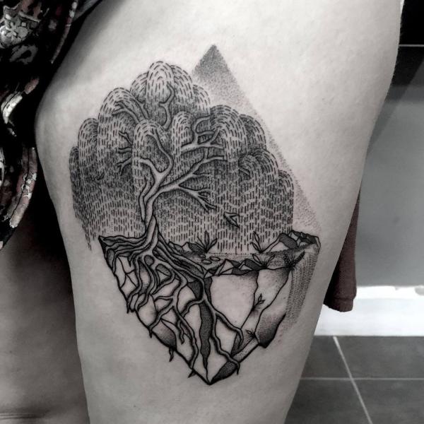 Willow tree of life tattoo