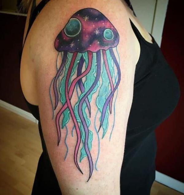 jellyfish and space tattoo