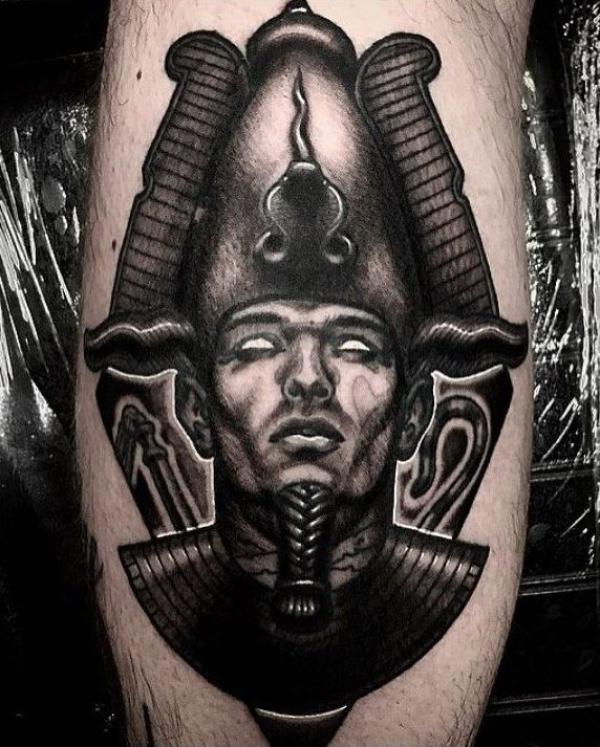 Hình xăm Blackwork Osiris