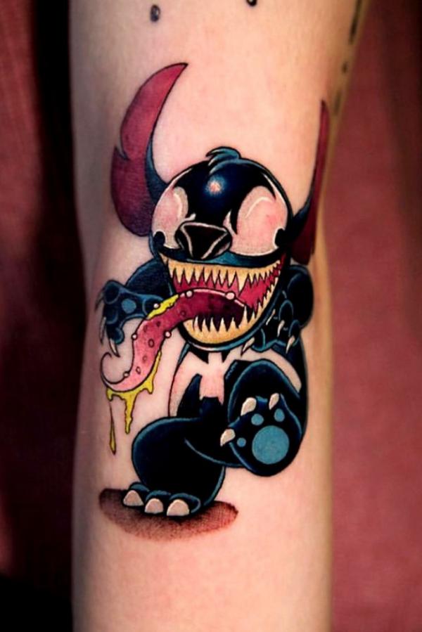 Chibi Venom arm tattoo