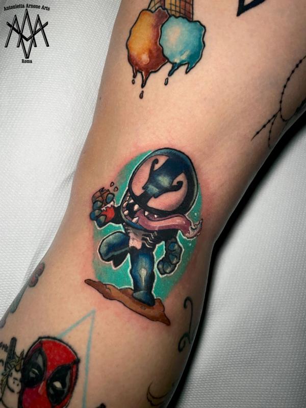 Chibi Venom tattoo