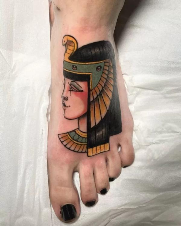 Cleopatra foot tattoo