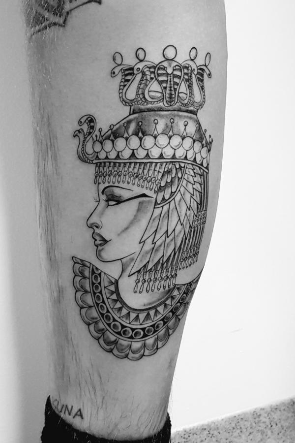 Cleopatra portrait black and grey