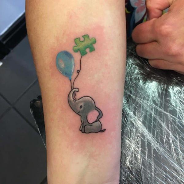 Elephant Disney Autism Tattoo