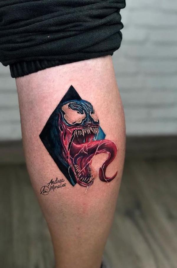 Geometric venom tattoo