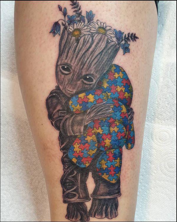 Groot jigsaw puzzle tattoo