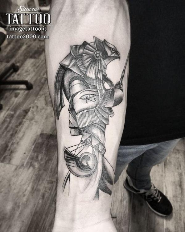 Horus forearm tattoo