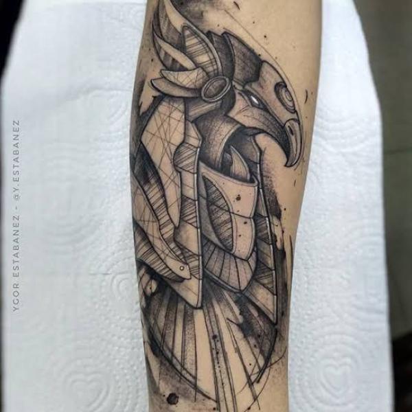 Horus sketchy tattoo
