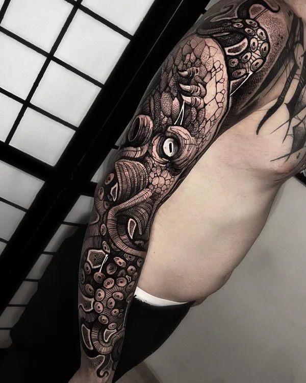 Kraken tattoo sleeve