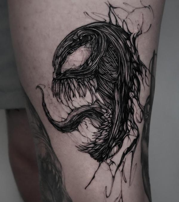 Venom drawing tattoo