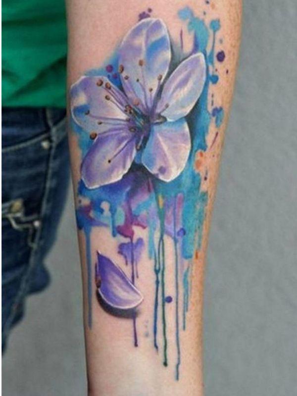 Watercolor Jasmine tattoo