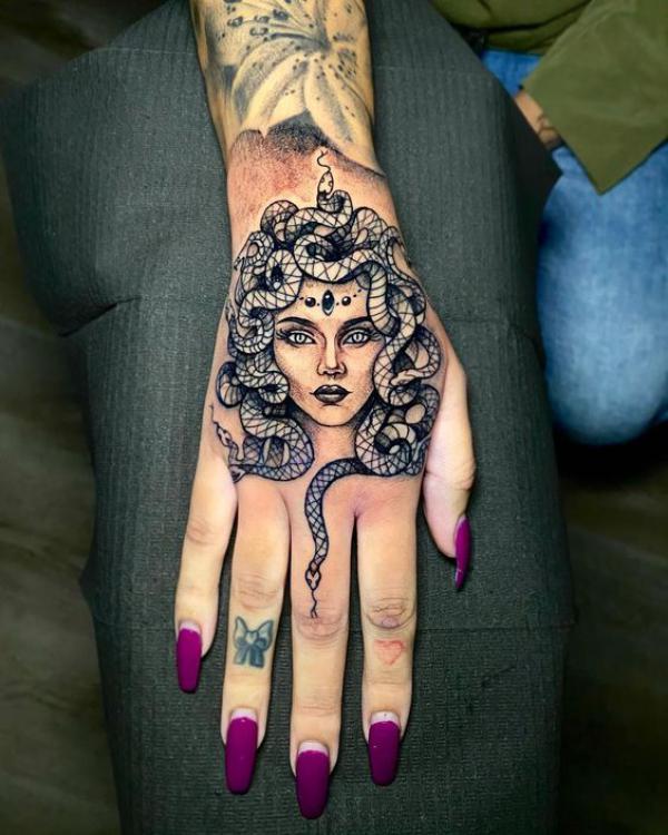 40 Medusa Hand Tattoo Designs with Meaning | Art and Design