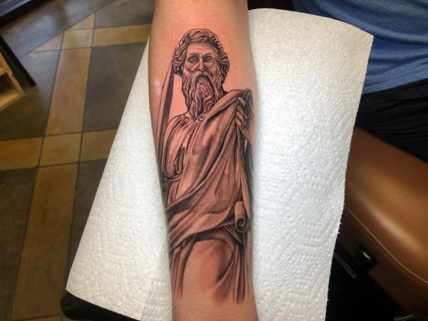 Apostle Paul with sword tattoo