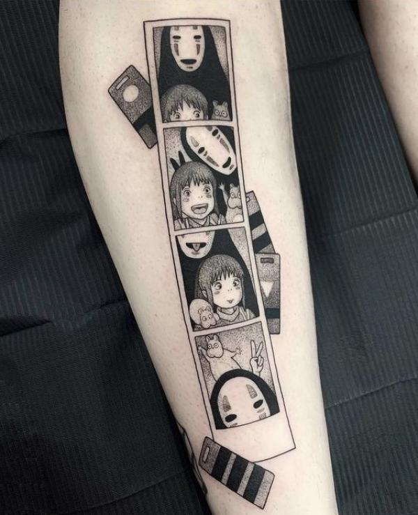 Chihiro and No Face film tattoo
