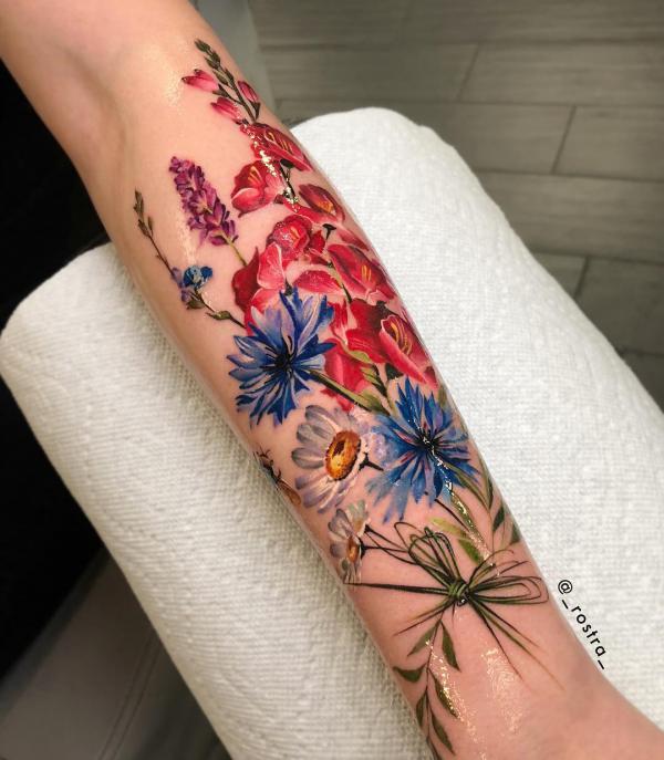 50 Cornflower Tattoo Designs with Meaning