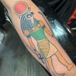 Egyptian God Ra forearm tattoo