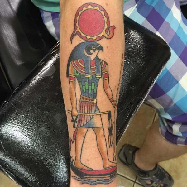 Egyptian god Ra tattoo