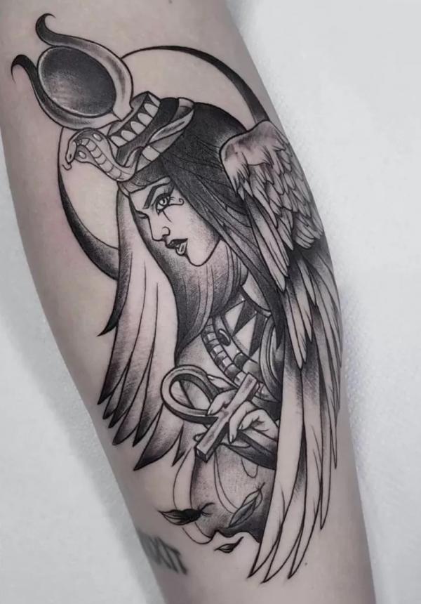 Egyptian goddess Isis tattoo
