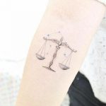 Feminine dainty libra and constellation tattoo
