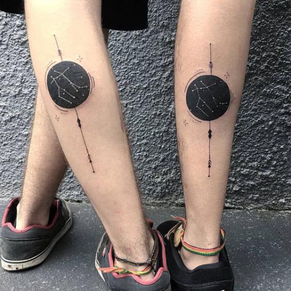 Gemini constellation matching tattoos