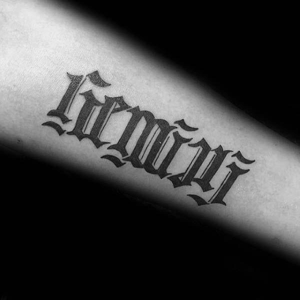 Gemini lettering tattoo
