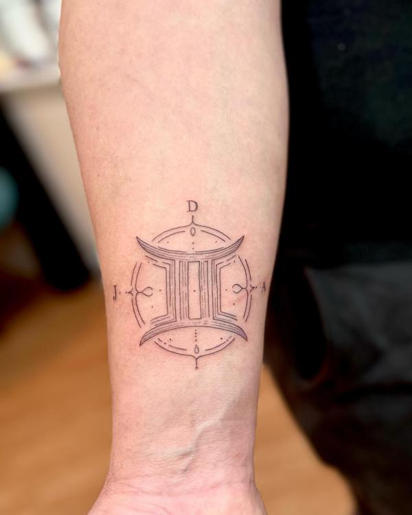 Gemini wrist tattoo