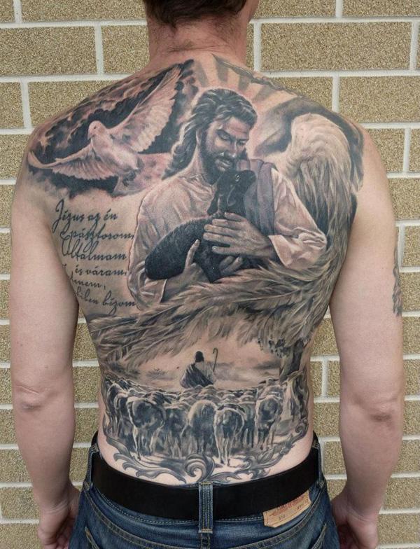 Jesus shepherd tattoo
