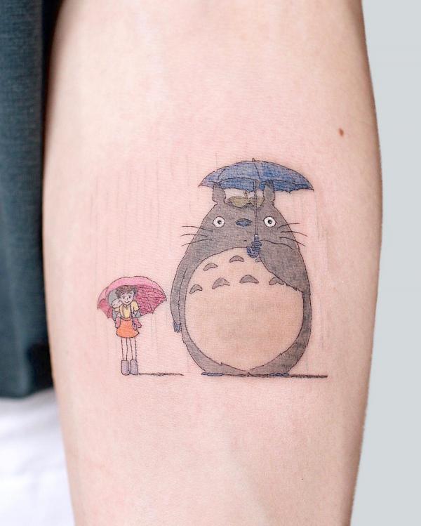 Mei and Satsuki with totoro tattoo
