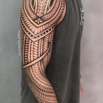 Polynesian tribal tattoo sleeve