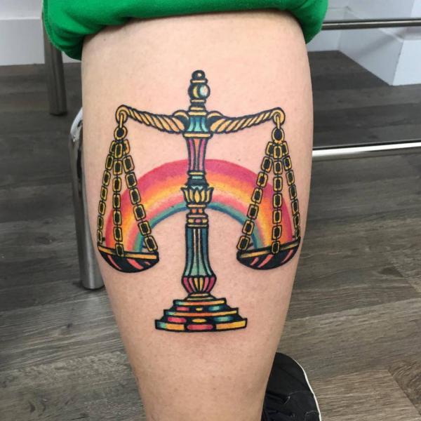 Rain bow Libra tattoo