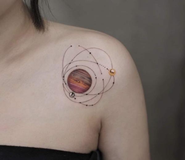 Sagittarius celestial Jupiter tattoo