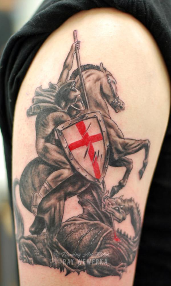 Saint George and the Dragon Tattoo 1