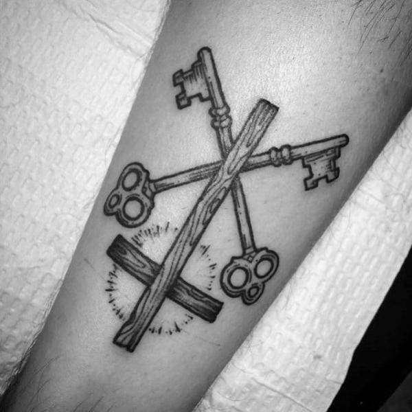 Saint peters cross and keys