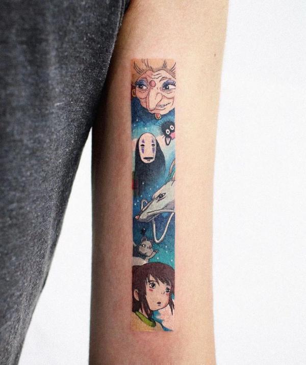 Spirited away characters tattoo