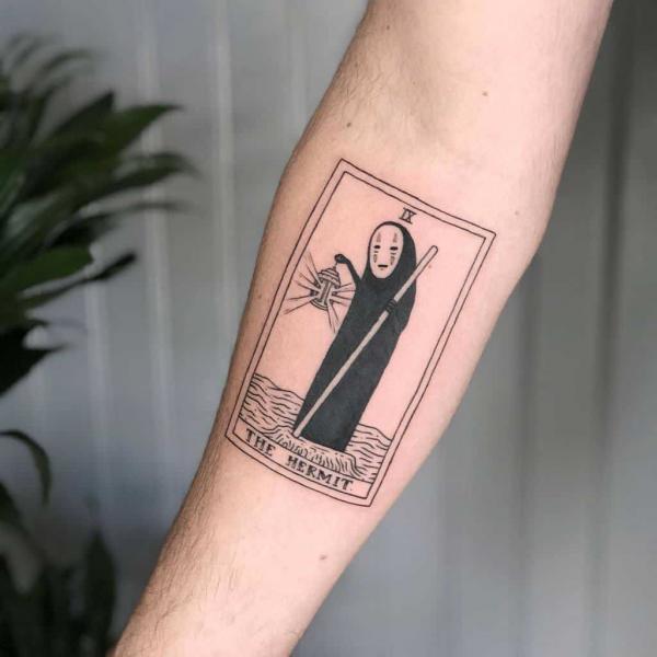 The Hermit no face spirited away tattoo