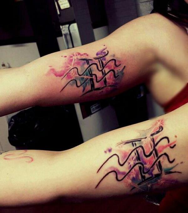 gemini and aquarius tattoo