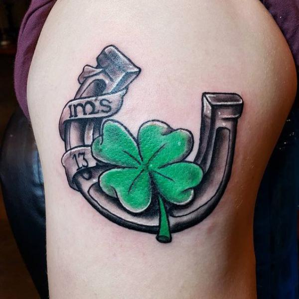 shamrock and horseshoe tattoo