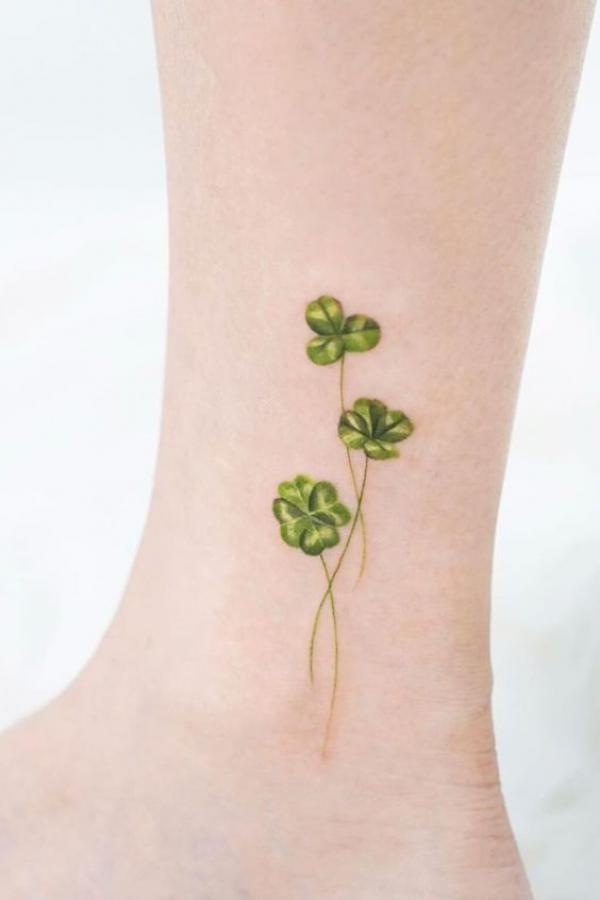 shamrock ankle tattoo